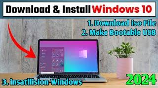 How to Install Windows 10 Kaise Install kare 2024 || Windows 10 installation step by step 2024