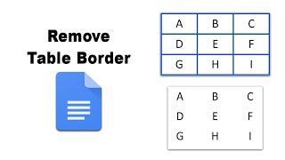 How to remove or invisible table borders in google docs document