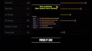 after update free fire sensitivity setting |ob39 update free fire | #freefire #viralshort #shorts