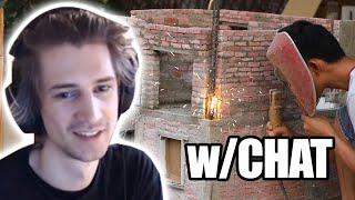 XQC Reacts to "Amazing Small-Scale House Construction" - [w/CHAT]