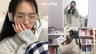 uni life vlog: finals week, at home nails, kpop album shopping & more