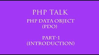 PDO(Php Data Object) in hindi part -1