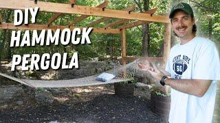 How to build a Hammock Pergola - Easy Weekend Build || DIY Hammock Stand