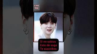 SABIAS esta CURIOSIDAD de SUGA  #bts #btslive #btsnoticias #noticiaskpop #kpop #army