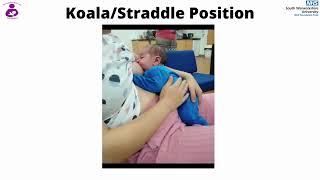 Koala / Straddle breastfeeding position