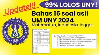 15 SOAL UM UNY 2024 PART 2 || LITERASI MATEMATIKA, INDONESIA DAN INGGRIS