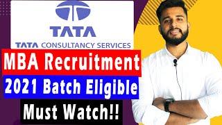 TCS MBA Hiring 2021 | Off Campus Drive for 2021 Batch | TCS  NQT for MBA