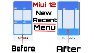 how to change recent menu in miui 12 || Miui 12 new Recent app