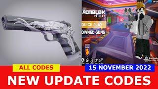 NEW UPDATE CODES [NEW GUN] ALL CODES! Aimblox BETA ROBLOX | November 15, 2022