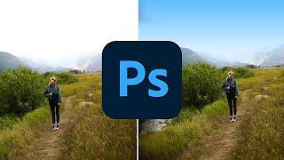 Easily Change White Sky To ANY Color in Photoshop