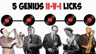 5 Genius ii V I Licks from 5 Masters of Jazz!