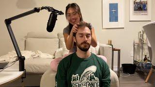 ASMR Soft Spoken Head & Shoulder Massage for my HUSBAND