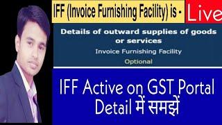 New Invoice furnishing facility (IFF) Live on GST portal, IFF under QRMP scheme