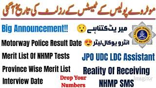 Motorway Police Result 2024 Announcement|UDC,LDC,JPO|NHMP Merit List Update