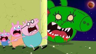 Zombie Apocalypse, PEPPA PIG TURNS INTO A GIANT ZOMBIE | Peppa Pig Funny Animation