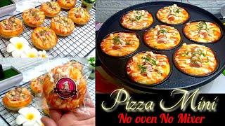 Pizza mini | tanpa oven tanpa mixer cuma di aduk enak cantik gampang buat nya semua bisa #idejualan