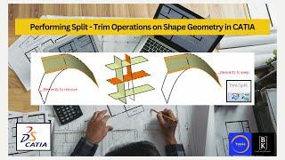 Performing Split Trim Operation on Shape Geometry in CATIA | Generative Shape Design |BK Engineering