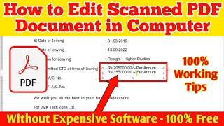 How to Edit Scanned PDF Document in Computer for Free