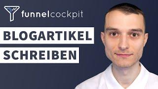 So schreibst du einen eigenen Blogartikel mit funnelcockpit & verdienst damit passiv Geld 