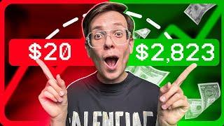 BINARY OPTIONS SIGNALS | POCKET OPTION SIGNALS | From $20 to $2,823 in 7 Min: Strategy for Beginners