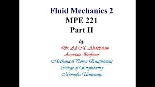 Lecture 2_ Fluid Mechanics 2- PartII MPE221_ Potential flow