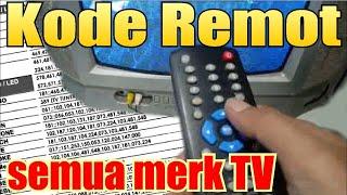 cara seting remot multi + kode remot semua merk tv