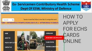 ex-servicemen apply echs cards  online and  documents required
