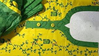 simple and Easy Kurti neck design cutting and stitching || Chudithar neck design