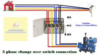 3 phase change over switch connection | Engineers CommonRoom ।Electrical Circuit Diagram