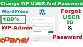 How to Change WordPress Admin Username and Password | WP Admin User Password Reset | PhpMyAdmin