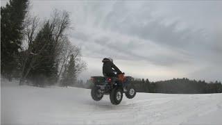 The perfect day! Raptor on 4snows Canam XTP Rippin it :)