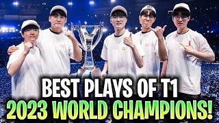 T1 WORLDS CHAMPION 2023 MONTAGE - BEST PLAYS OF T1 IN WORLDS 2023 LEAGUE OF LEGENDS