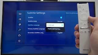 Choose Favorite Subtitle Language on Samsung 55-inch Smart TV - Samsung The Frame Setup and Config