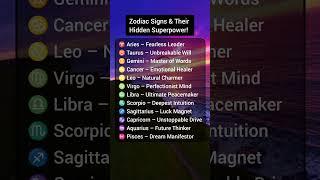 Zodiac Signs & Their Hidden Superpower! #love #zodiacsign #shorts