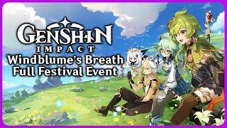Full Windblume Festival Event - Windblume's Breath - Genshin Impact 3.5