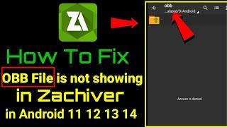 How To Fix OBB file is not showing in zarchiver in Android