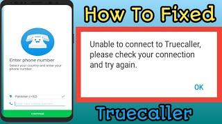 Truecaller 'Unable to Connect Problem Fixed Solved [Urdu/Hindi] | Please Try Again Error Truecaller