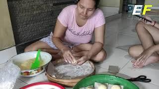 MAMA MAKES DONUTS FOR THE SWEET HAPPY  FAMILY AND FEEDS MOTHER'S MILK TO HER BABY