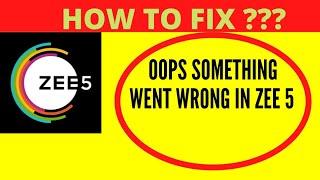 How To Fix oops Something Went Wrong Retry Error in Zee5 || FING 24