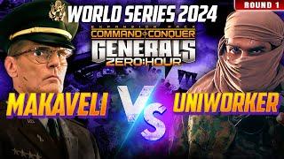 C&C Generals Zero Hour World Series 2024 | Makaveli vs UniWorker | Round 1