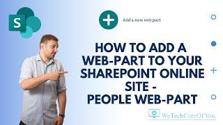 How to add a Web-part to your SharePoint Online site - People web-part