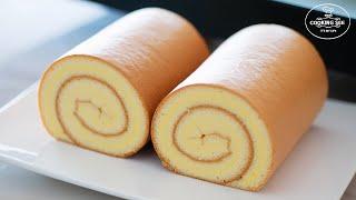 Come preparare la torta Swiss roll / Ricetta Basic roll / Easy roll cake