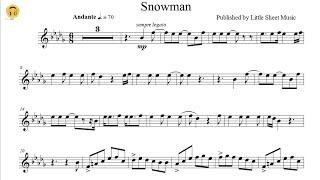 Snowman by Sia (Flute Solo with Piano Accompaniment/Sheets)