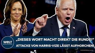 USA: "Dieses Wort macht direkt die Runde!" Harris' Vize Tim Walz lässt mit dieser Attacke aufhorchen