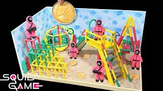 DIY Squid Game Diorama #2 - Squid Game Dalgona candy Playground ｜Umbrella Dalgona GG｜오징어 게임 디오라마 만들기