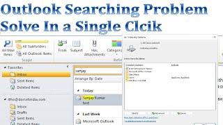 Outlook Search Problem Solve in Windows 11 in a single Click