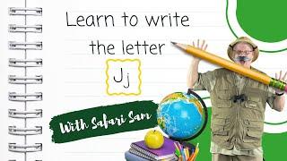 Learn to write the letter: Jj