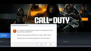 Fix Black Ops 6 Error Your Windows 8 Operating System Version Is Not Supported Windows 10 1909