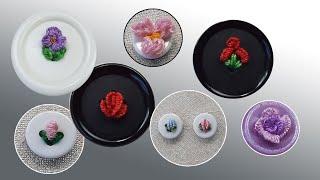 Embroidery on buttons | 7 ideas for baby embroidery | Simple Stitching Ideas Button