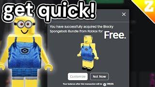 How To GET The NEW FREE MINION BUNDLE in Roblox! QUICK!